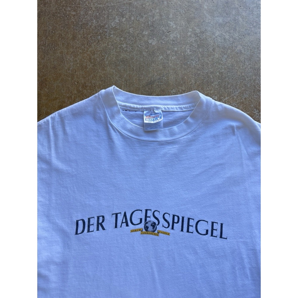 VTG 90s Der Tagesspiegel German Daily Newspaper Promo Berlin T-Shirt XL - Picture 2 of 8